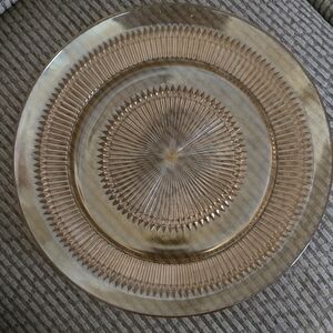 Vintage-Inspired Brown Glass Dinner Plate
